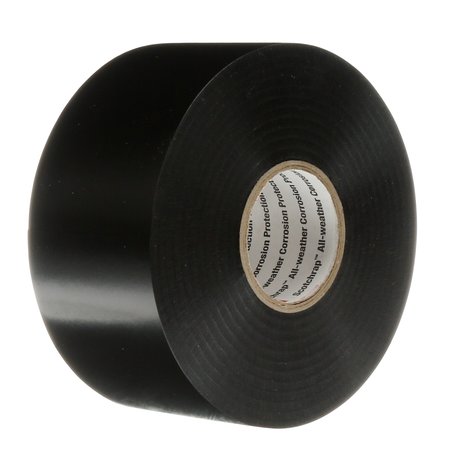 3M Scotchrap Vinyl Corrosion Protection Tape 50, 4 In X 100 Ft, Unprinted, Black, 1 Roll/Carton 7000057485